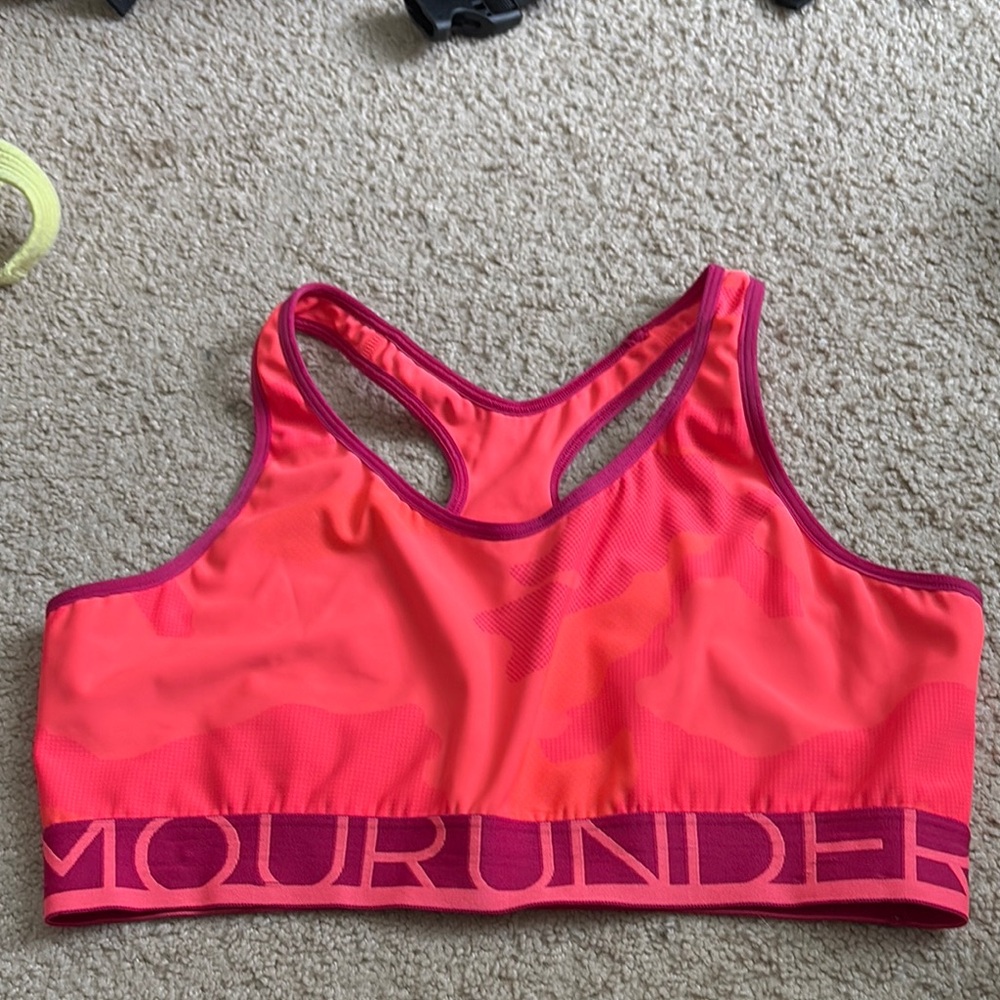 Under Armour Pink Racerback Sports Bra